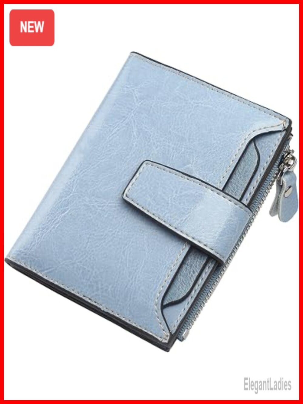 Small Compact RFID Blocking Genuine Leather Bifold Wallet with ID Windows